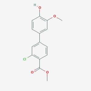 molecular formula C15H13ClO4 B6380423 4-(3-Chloro-4-methoxycarbonylphenyl)-2-methoxyphenol, 95% CAS No. 1261901-60-3