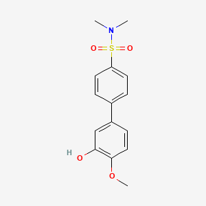 molecular formula C15H17NO4S B6380476 5-(4-N,N-Dimethylsulfamoylphenyl)-2-methoxyphenol, 95% CAS No. 1261901-64-7