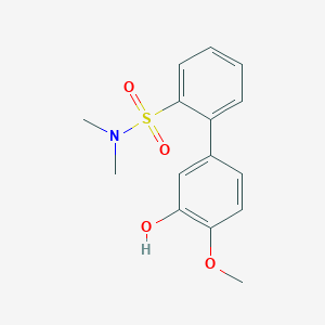 molecular formula C15H17NO4S B6380478 5-(2-N,N-Dimethylsulfamoylphenyl)-2-methoxyphenol, 95% CAS No. 1261955-91-2