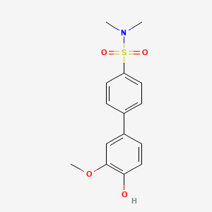 molecular formula C15H17NO4S B6380480 4-(4-N,N-Dimethylsulfamoylphenyl)-2-methoxyphenol, 95% CAS No. 1261941-64-3