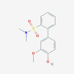 molecular formula C15H17NO4S B6380481 4-(2-N,N-Dimethylsulfamoylphenyl)-2-methoxyphenol, 95% CAS No. 1261954-87-3