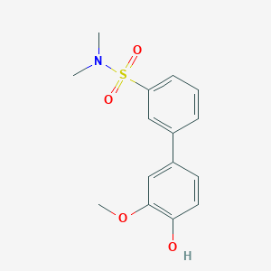 molecular formula C15H17NO4S B6380491 4-(3-N,N-Dimethylsulfamoylphenyl)-2-methoxyphenol, 95% CAS No. 1261950-02-0