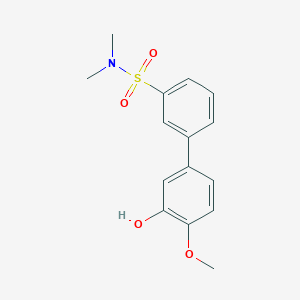 molecular formula C15H17NO4S B6380498 5-(3-N,N-Dimethylsulfamoylphenyl)-2-methoxyphenol, 95% CAS No. 1261955-09-2
