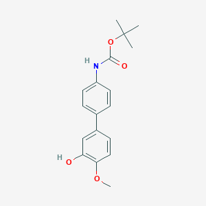 molecular formula C18H21NO4 B6380516 5-(4-BOC-Aminophenyl)-2-methoxyphenol, 95% CAS No. 1262002-31-2
