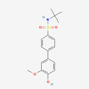 molecular formula C17H21NO4S B6380524 4-(4-t-Butylsulfamoylphenyl)-2-methoxyphenol, 95% CAS No. 1261941-75-6