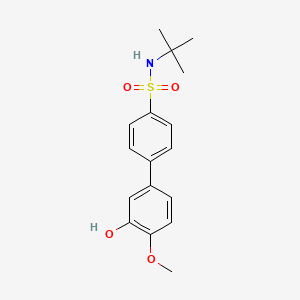 molecular formula C17H21NO4S B6380543 5-(4-t-Butylsulfamoylphenyl)-2-methoxyphenol, 95% CAS No. 1261901-73-8