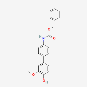 molecular formula C21H19NO4 B6380567 4-(4-Cbz-Aminopheny)-2-methoxyphenol, 95% CAS No. 1261904-36-2