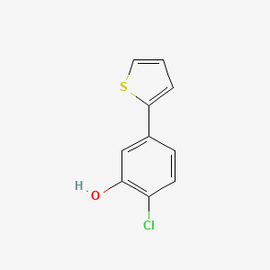 molecular formula C10H7ClOS B6380579 2-Chloro-5-(thiophen-2-yl)phenol, 95% CAS No. 1261955-97-8