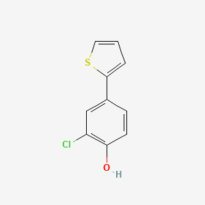 molecular formula C10H7ClOS B6380587 2-Chloro-4-(thiophen-2-yl)phenol, 95% CAS No. 1261969-15-6