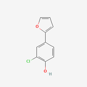 molecular formula C10H7ClO2 B6380588 2-Chloro-4-(furan-2-yl)phenol, 95% CAS No. 1261897-06-6