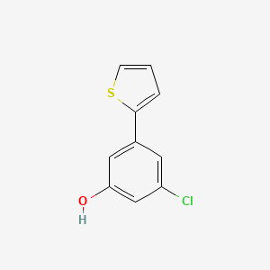 molecular formula C10H7ClOS B6380593 3-Chloro-5-(thiophen-2-yl)phenol, 95% CAS No. 1261927-87-0