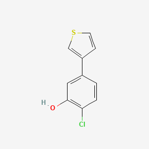 molecular formula C10H7ClOS B6380599 2-Chloro-5-(thiophen-3-yl)phenol, 95% CAS No. 1261908-27-3