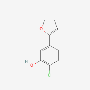 molecular formula C10H7ClO2 B6380607 2-Chloro-5-(furan-2-yl)phenol, 95% CAS No. 1261919-31-6