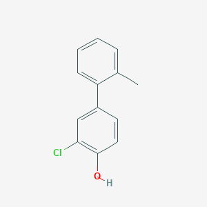 molecular formula C13H11ClO B6380614 2-Chloro-4-(2-methylphenyl)phenol, 95% CAS No. 1261897-08-8