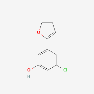 molecular formula C10H7ClO2 B6380616 3-Chloro-5-(furan-2-yl)phenol, 95% CAS No. 1261979-65-0