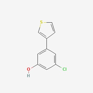 molecular formula C10H7ClOS B6380619 3-Chloro-5-(thiophen-3-yl)phenol, 95% CAS No. 1261891-74-0