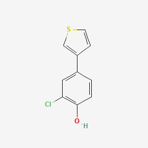 molecular formula C10H7ClOS B6380621 2-Chloro-4-(thiophen-3-yl)phenol, 95% CAS No. 1261941-82-5