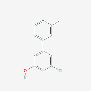 molecular formula C13H11ClO B6380623 3-Chloro-5-(3-methylphenyl)phenol, 95% CAS No. 1261955-16-1