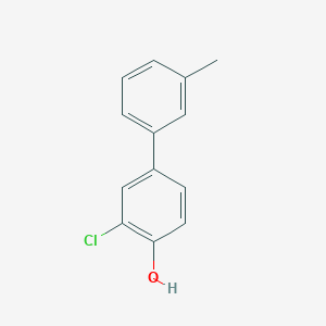 molecular formula C13H11ClO B6380625 2-Chloro-4-(3-methylphenyl)phenol, 95% CAS No. 1261901-88-5
