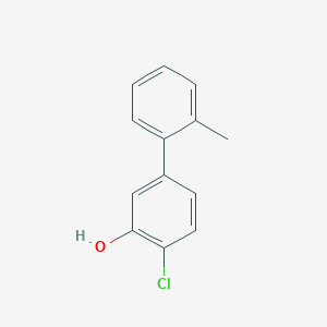 molecular formula C13H11ClO B6380629 2-Chloro-5-(2-methylphenyl)phenol, 95% CAS No. 1261990-07-1