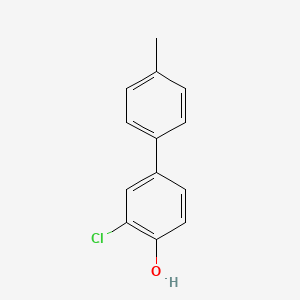 molecular formula C13H11ClO B6380634 2-Chloro-4-(4-methylphenyl)phenol, 95% CAS No. 1261956-19-7