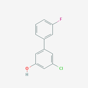 molecular formula C12H8ClFO B6380687 3-Chloro-5-(3-fluorophenyl)phenol, 95% CAS No. 1261899-11-9