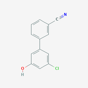 molecular formula C13H8ClNO B6380700 3-Chloro-5-(3-cyanophenyl)phenol, 95% CAS No. 1261960-75-1