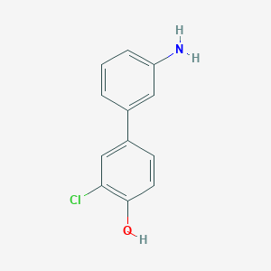 molecular formula C12H10ClNO B6380702 4-(3-Aminophenyl)-2-chlorophenol, 95% CAS No. 1261941-88-1