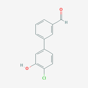 molecular formula C13H9ClO2 B6380715 2-Chloro-5-(3-formylphenyl)phenol, 95% CAS No. 1261979-70-7