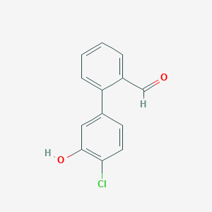 molecular formula C13H9ClO2 B6380722 2-Chloro-5-(2-formylphenyl)phenol, 95% CAS No. 1261919-37-2