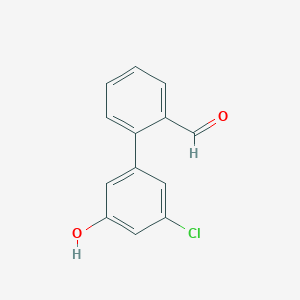 molecular formula C13H9ClO2 B6380732 3-Chloro-5-(2-formylphenyl)phenol, 95% CAS No. 1262002-46-9