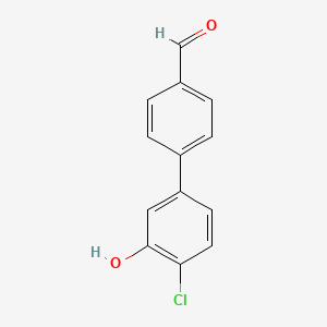 molecular formula C13H9ClO2 B6380733 2-Chloro-5-(4-formylphenyl)phenol, 95% CAS No. 1261919-39-4