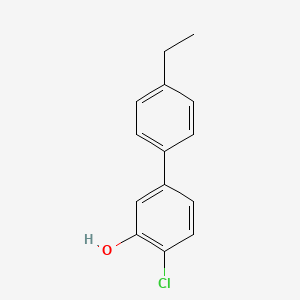 molecular formula C14H13ClO B6380756 2-Chloro-5-(4-ethylphenyl)phenol, 95% CAS No. 1089301-23-4
