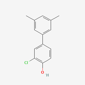 molecular formula C14H13ClO B6380770 2-Chloro-4-(3,5-dimethylphenyl)phenol, 95% CAS No. 1261897-17-9