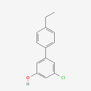molecular formula C14H13ClO B6380772 3-Chloro-5-(4-ethylphenyl)phenol, 95% CAS No. 1261904-51-1
