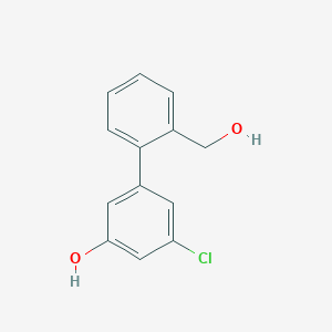 molecular formula C13H11ClO2 B6380828 3-Chloro-5-(2-hydroxymethylphenyl)phenol, 95% CAS No. 1261955-27-4