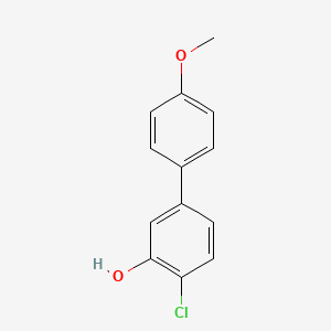 molecular formula C13H11ClO2 B6380840 2-Chloro-5-(4-methoxyphenyl)phenol, 95% CAS No. 1261919-46-3