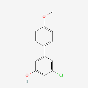 molecular formula C13H11ClO2 B6380853 3-Chloro-5-(4-methoxyphenyl)phenol, 95% CAS No. 1261979-79-6
