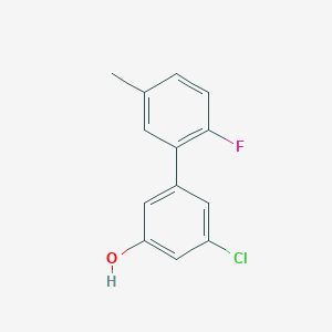 molecular formula C13H10ClFO B6380898 3-Chloro-5-(2-fluoro-5-methylphenyl)phenol, 95% CAS No. 1261928-46-4