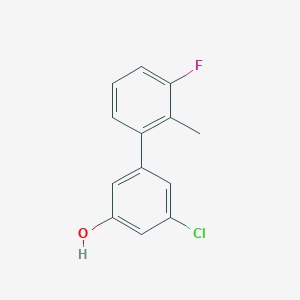 molecular formula C13H10ClFO B6380899 3-Chloro-5-(3-fluoro-2-methylphenyl)phenol, 95% CAS No. 1261902-03-7