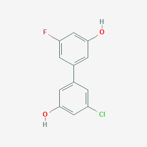 molecular formula C12H8ClFO2 B6380976 3-Chloro-5-(3-fluoro-5-hydroxyphenyl)phenol, 95% CAS No. 1261908-41-1