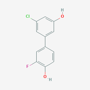 molecular formula C12H8ClFO2 B6380980 3-Chloro-5-(3-fluoro-4-hydroxyphenyl)phenol, 95% CAS No. 1261956-29-9