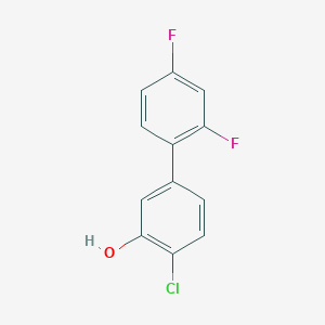 molecular formula C12H7ClF2O B6381039 2-Chloro-5-(2,4-difluorophenyl)phenol, 95% CAS No. 1261928-55-5