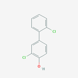 molecular formula C12H8Cl2O B6381068 2-Chloro-4-(2-chlorophenyl)phenol, 95% CAS No. 666747-27-9