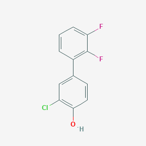 molecular formula C12H7ClF2O B6381069 2-Chloro-4-(2,3-difluorophenyl)phenol, 95% CAS No. 1261982-73-3