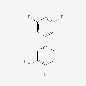 molecular formula C12H7ClF2O B6381072 2-Chloro-5-(3,5-difluorophenyl)phenol, 95% CAS No. 1261956-36-8