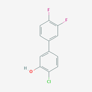 molecular formula C12H7ClF2O B6381080 2-Chloro-5-(3,4-difluorophenyl)phenol, 95% CAS No. 1261891-90-0