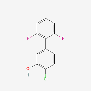 molecular formula C12H7ClF2O B6381088 2-Chloro-5-(2,6-difluorophenyl)phenol, 95% CAS No. 1261902-25-3