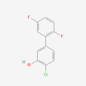 molecular formula C12H7ClF2O B6381099 2-Chloro-5-(2,5-difluorophenyl)phenol, 95% CAS No. 1261960-96-6