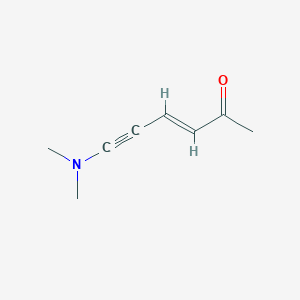 molecular formula C8H11NO B063811 6-(Dimethylamino)-3-hexene-5-yne-2-one CAS No. 175843-91-1